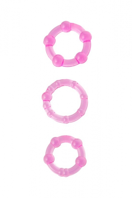 Эрекционые кольца Beaded Cock Rings (фиолетовый)
