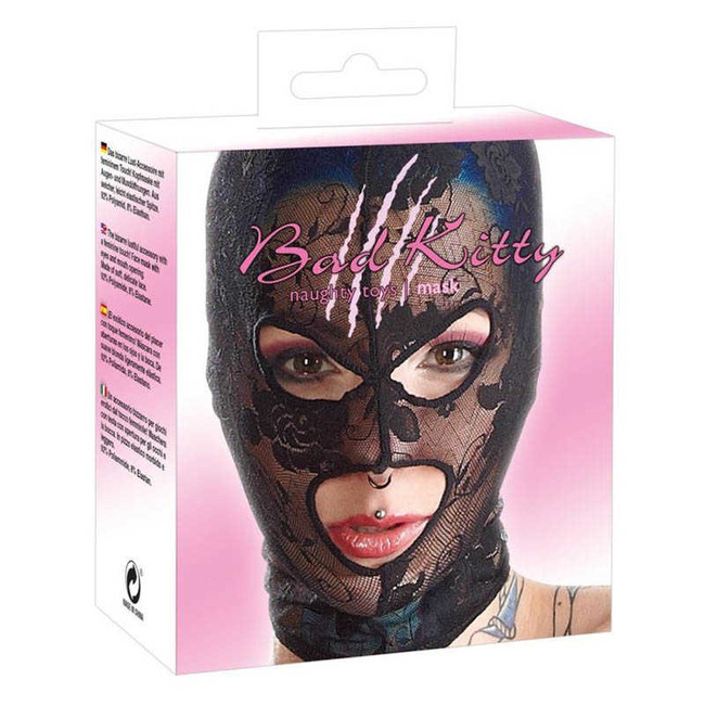 Кружевная маска на голову в отверстиями для глаз и рта Bad Kitty «Mask Lace»