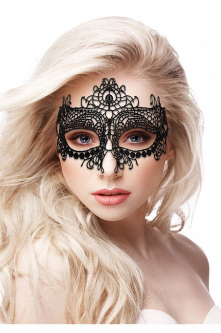 Кружевная маска ручной работы на глаза Queen Black Lace Mask