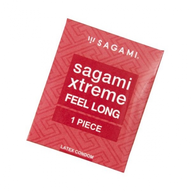 Презервативы Sagami, xtreme, feel long, латекс, 19 см, 5,2 см, 1 шт.