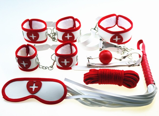 Секс-набор для бондажа Onjoy BDSM Starter Kit красный-белый (8 предметов)