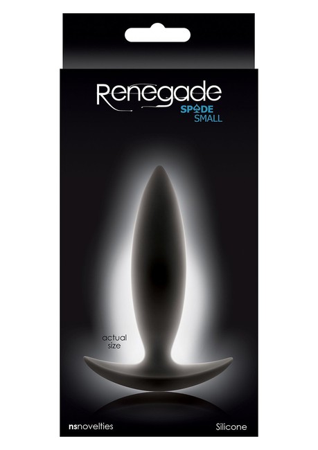 Малая силиконовая анальная пробка для ношения Renegade Spade Small (10,3 см , черный)