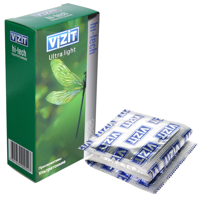 Презервативы VIZIT Hi-tech ULTRA LIGHT ультратонкие, 12 шт