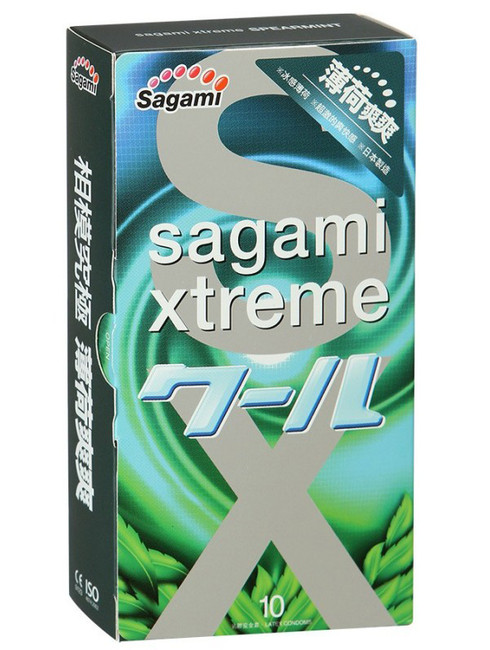 Презервативы ультратонкие Sagami Xtreme Mint №10 (10 шт.)