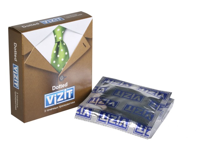 Презервативы с пупырышками Vizit Dotted, 3 шт