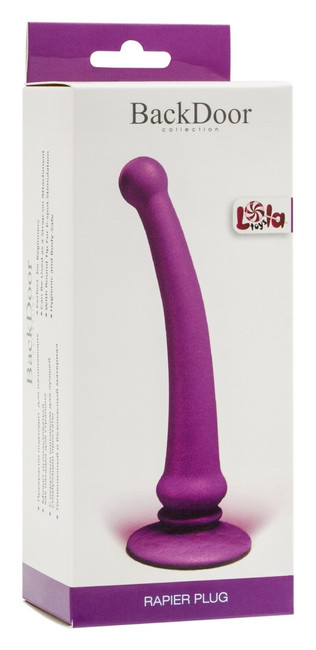 Анальный стимулятор-насадка для страпон-трусиков Rapier Plug Purple (15 см , фиолетовый)