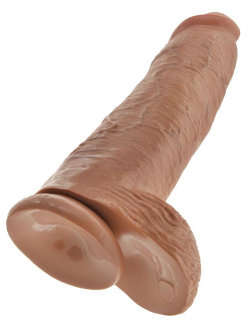 Фаллоимитатор-гигант загорелый King Cock 12 Cock with Balls