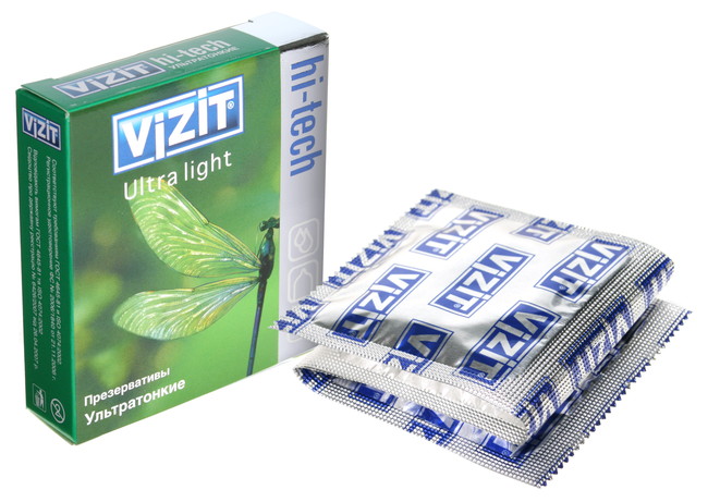 Презервативы VIZIT Hi-tech ULTRA LIGHT ультратонкие, (3 шт.)