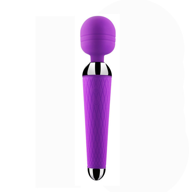 Маленький мощный силиконовый вибратор Female Massage Wand 10 режимов (фиолетовый)