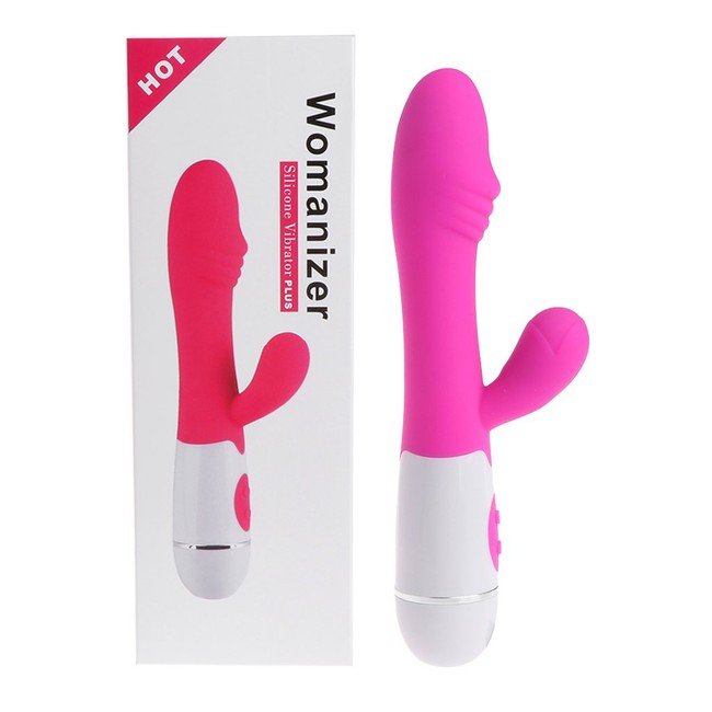 Силиконовый вибратор клиторально-вагинальный Womanizer Silicone Vibrator Plus, 10 режимов (фиолетовый)