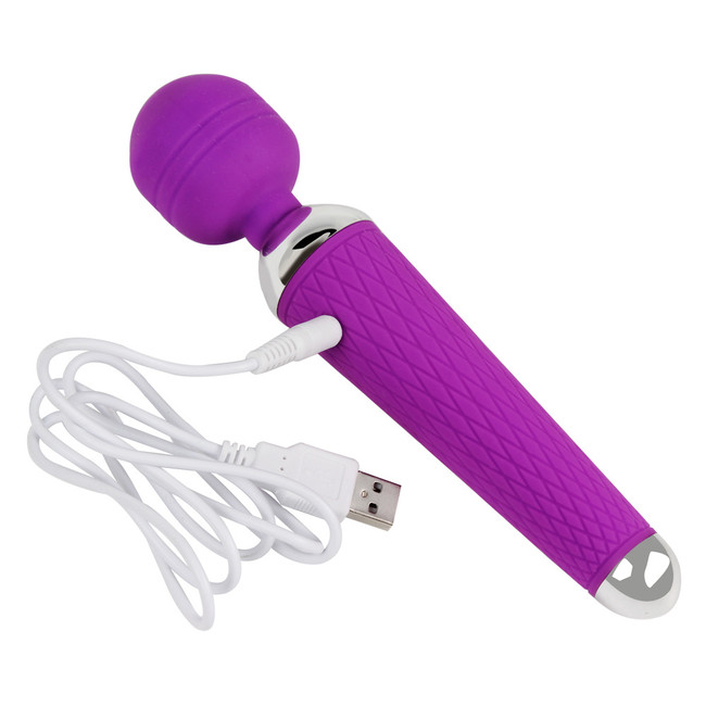 Маленький мощный силиконовый вибратор Female Massage Wand 10 режимов (фиолетовый)